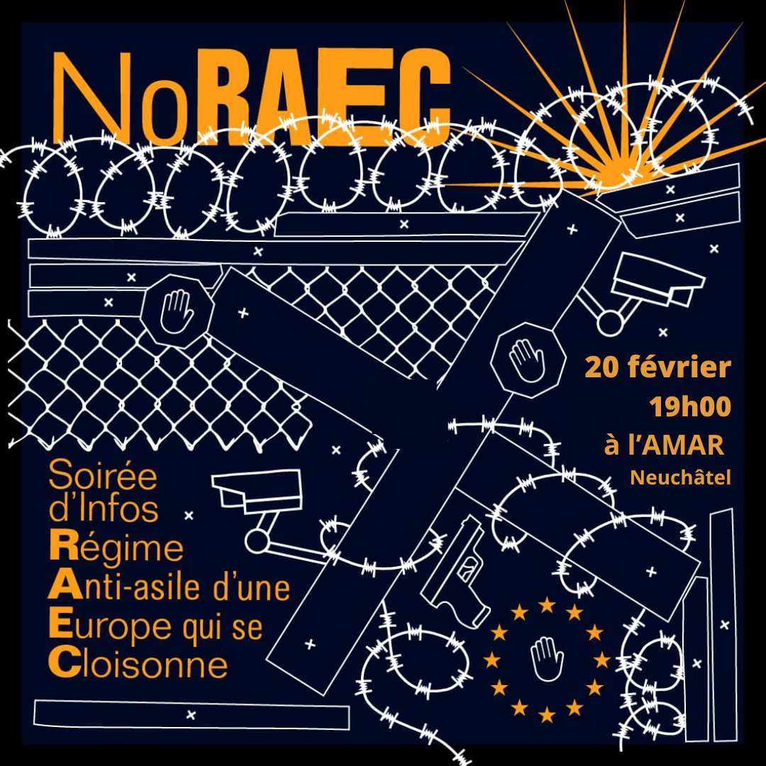 Évènement : Le 20 février à l’AMAR, soirée contre le pacte anti-asile !